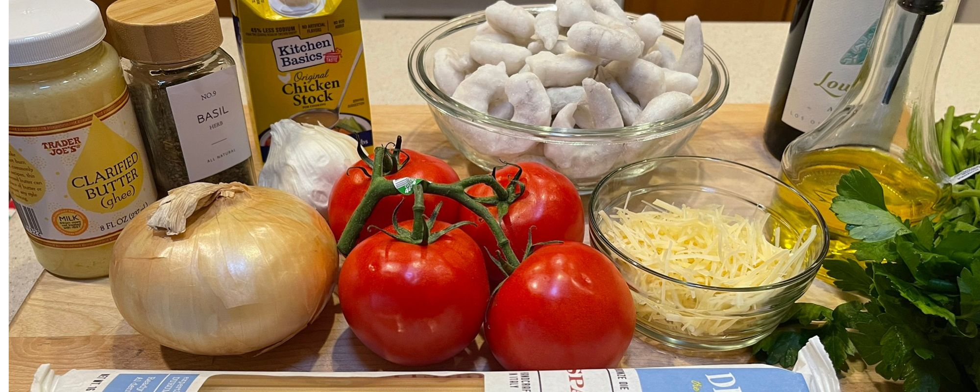 Ingredients for Shrimp Scampi
