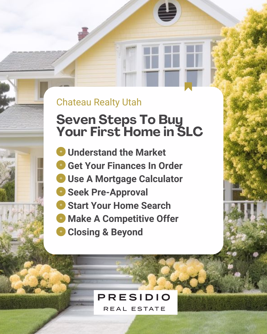 Seven Steps To Buy Your First Home in Salt Lake City Homebuying Checklist